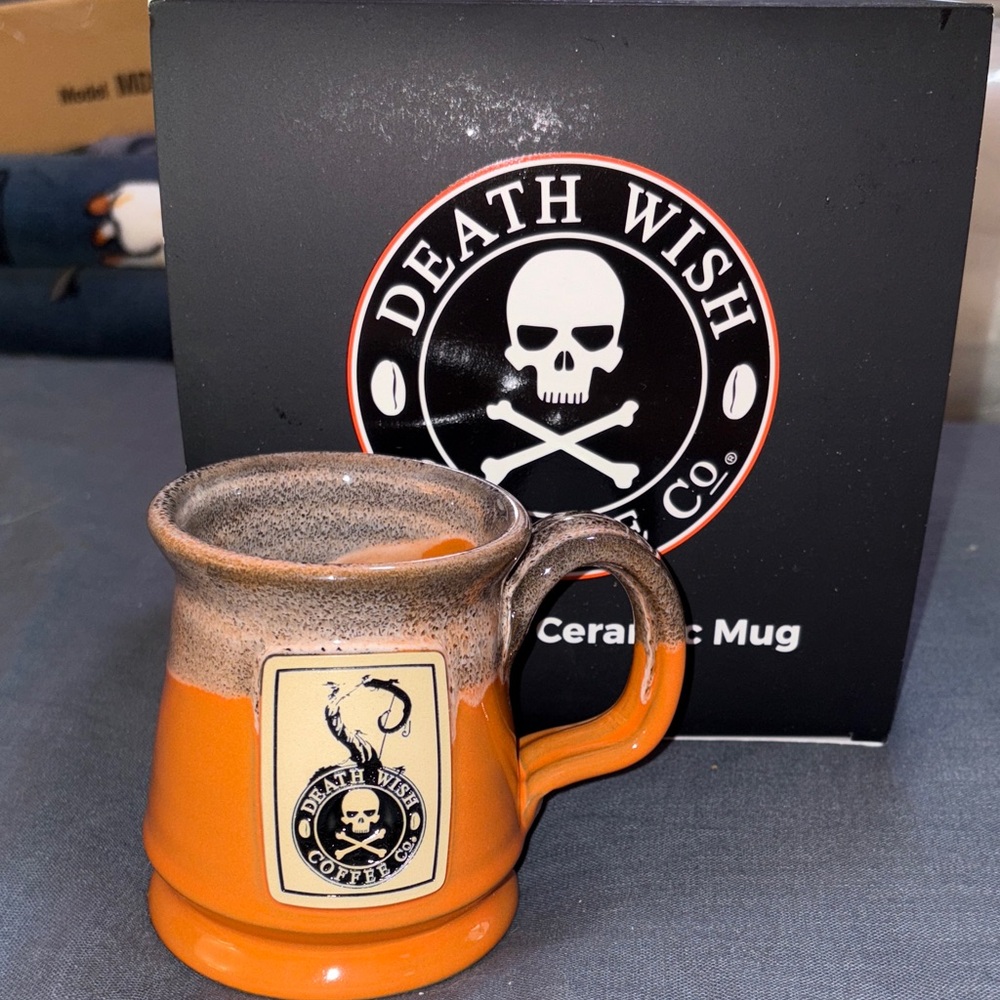 Death wish, coffee mug, cauldron, aged, pumpkin new inbox